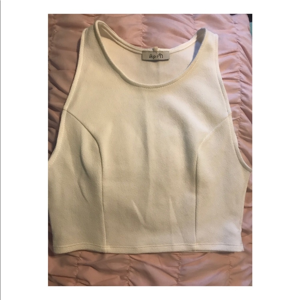 White crop top